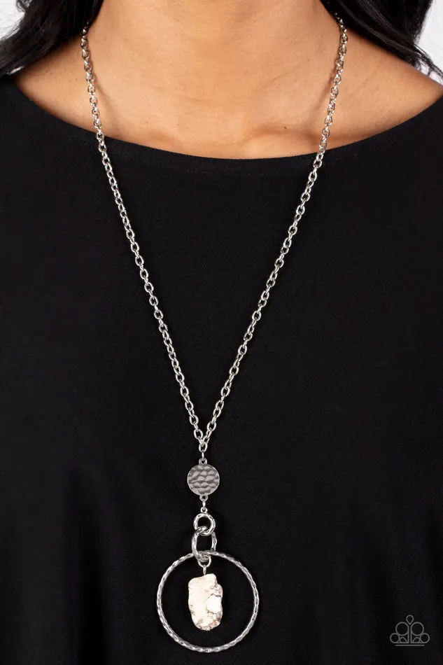 Paparazzi Accessories Keep the PIECE White Necklace Jewelry by Bretta Necklaces