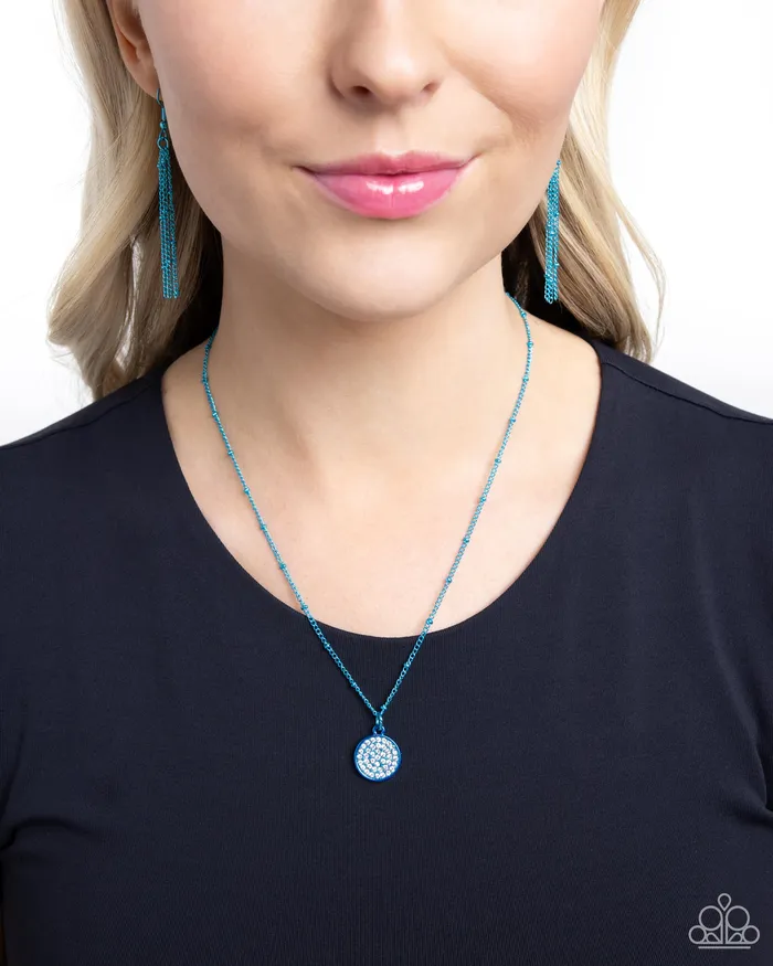 Paparazzi Accessories Necklaces Bejeweled Basic Blue Necklace Jewelry by Bretta