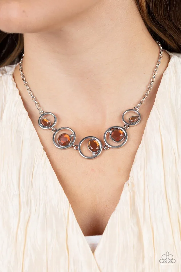 Paparazzi Accessories Necklaces Big Night Out Brown Necklace Jewelry by Bretta