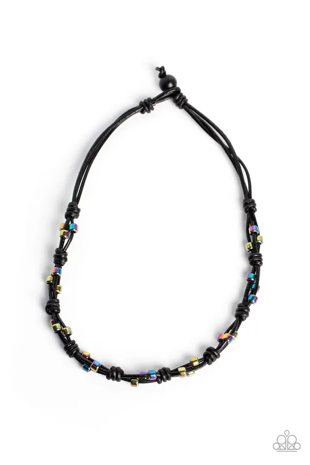 Paparazzi Accessories Necklaces Braided Brawl Multi Urban Necklace Jewelry by Bretta