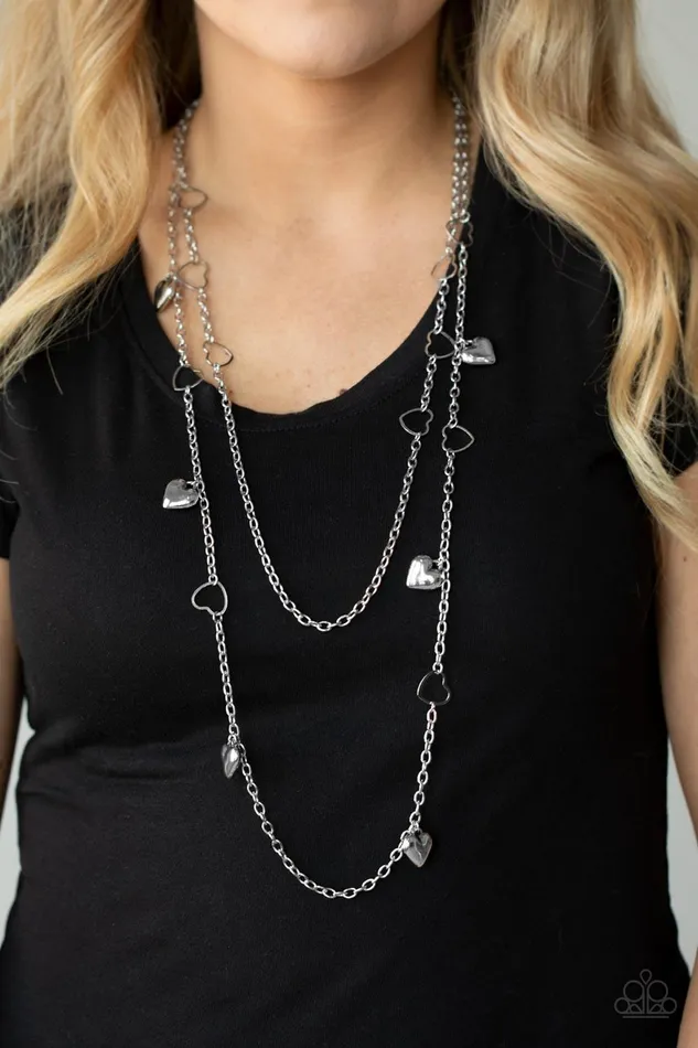 Paparazzi Accessories Necklaces Chicly Cupid Silver Necklace Jewelry by Bretta