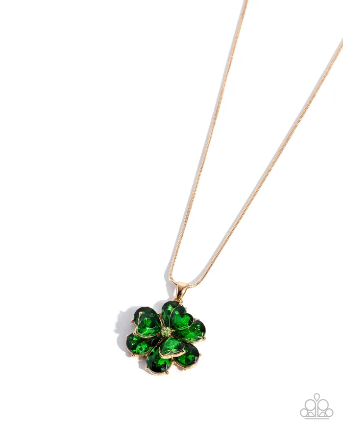 Paparazzi Accessories Necklaces Complete Look Green Necklace and Ring Set Jewelry by Bretta