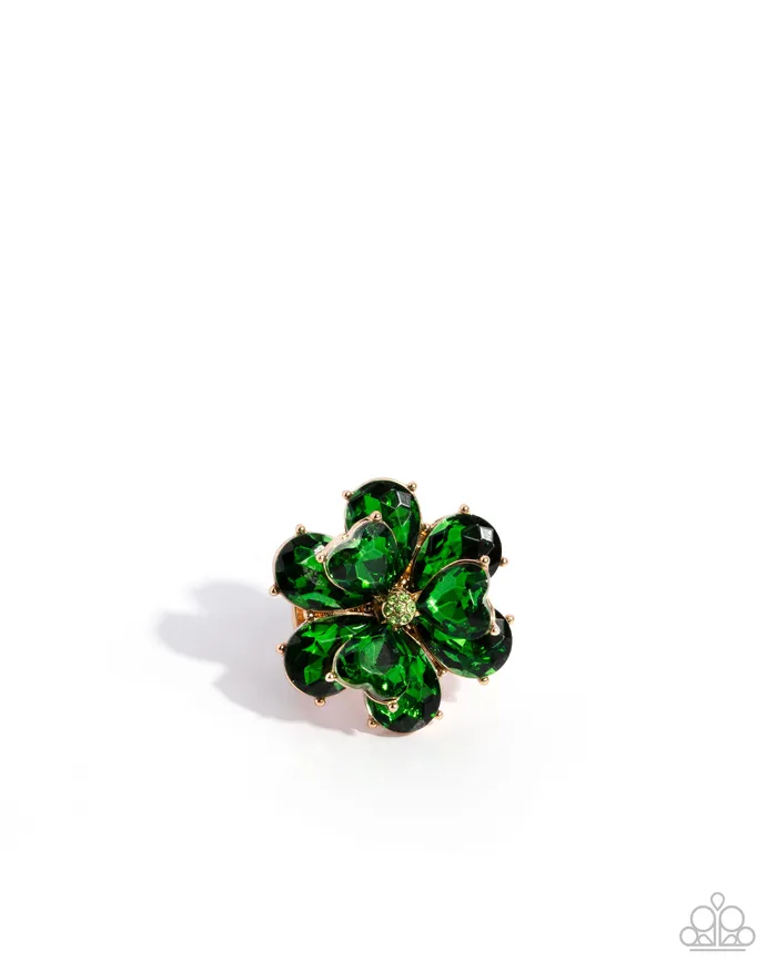 Paparazzi Accessories Necklaces Complete Look Green Necklace and Ring Set Jewelry by Bretta