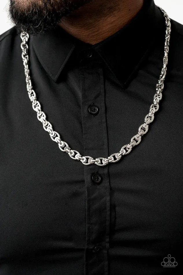 Paparazzi Accessories Necklaces Grit and Gridiron Silver NecklaceJewelry by Bretta Paparazzi Accessories Necklaces Grit and Gridiron Silver NecklaceJewelry by Bretta