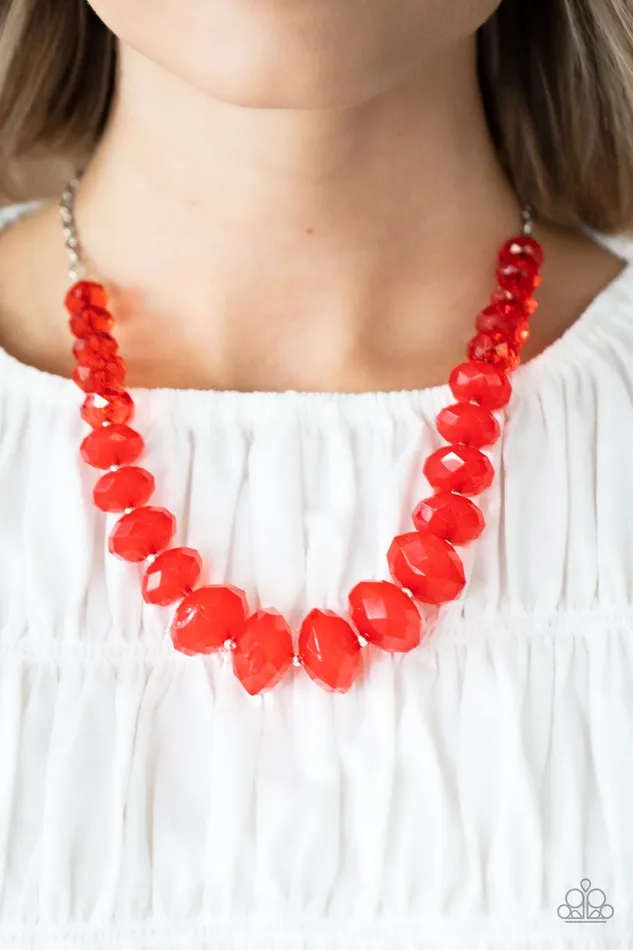 Paparazzi Accessories Necklaces HappyGLOWLucky Red Necklace Jewelry by Bretta