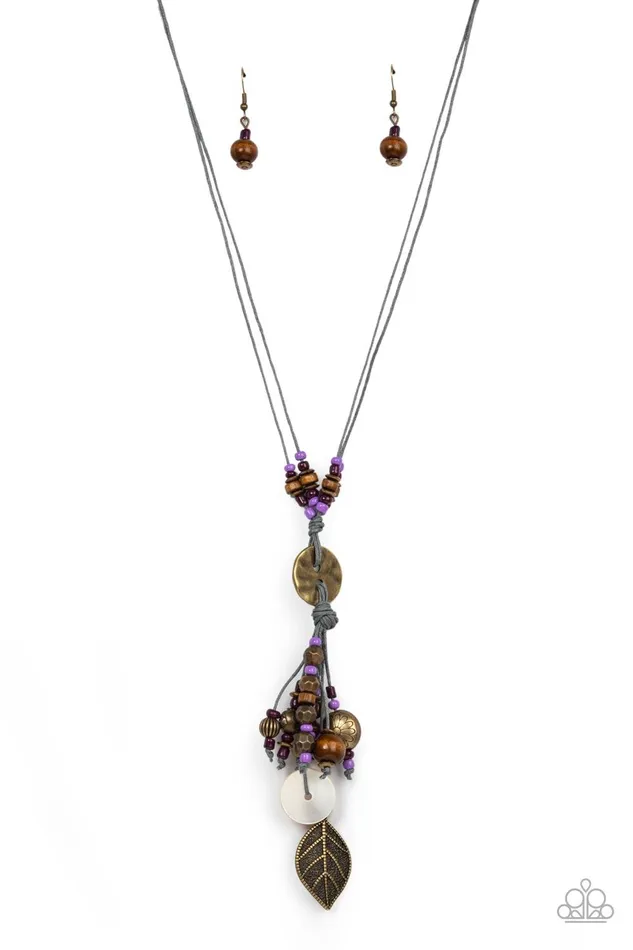 Paparazzi Accessories Necklaces Knotted Keepsake Purple Necklace Jewelry by Bretta