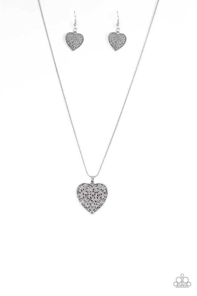 Paparazzi Accessories Necklaces Look Into Your Heart Silver Necklace Jewelry by Bretta