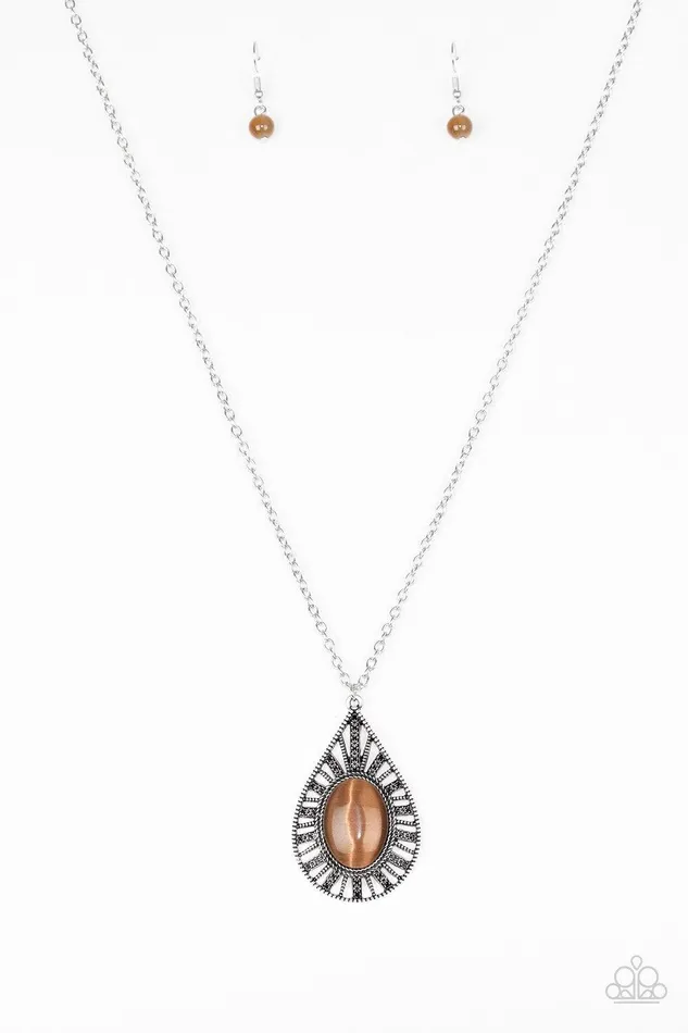 Paparazzi Accessories Necklaces Total Tranquility Brown Necklace Jewelry by Bretta