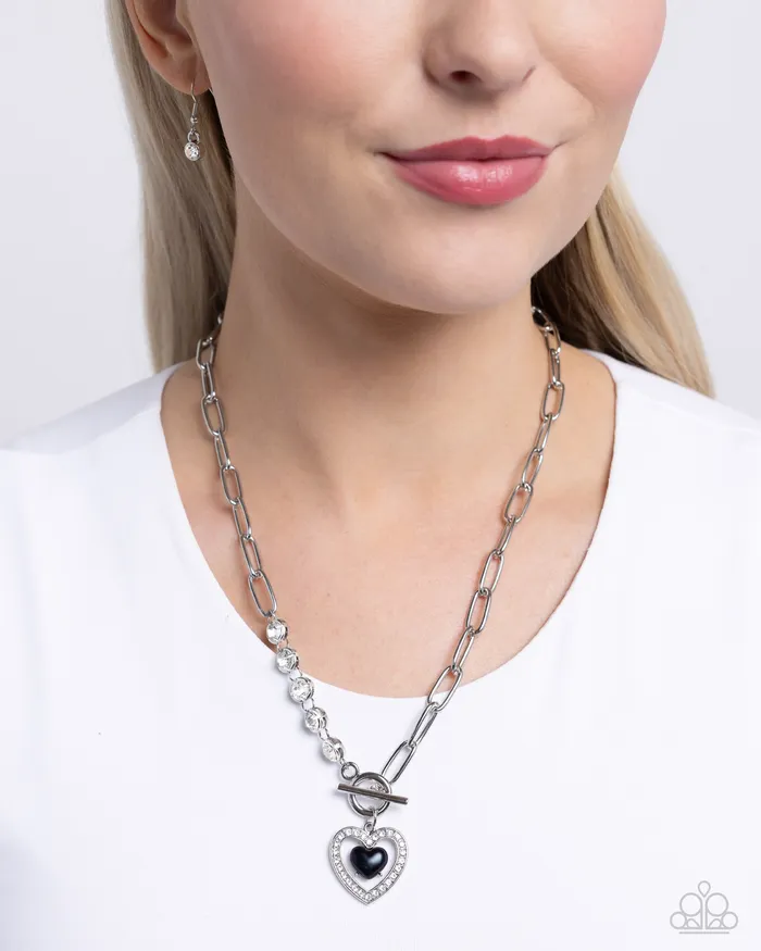 Paparazzi Accessories SoftHearted Style Black Heart Necklace Jewelry by Bretta Necklaces Paparazzi Accessories SoftHearted Style Black Heart Necklace Jewelry by Bretta Necklaces