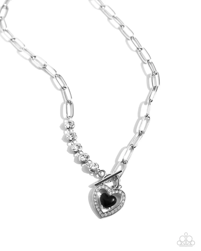 Paparazzi Accessories SoftHearted Style Black Heart Necklace Jewelry by Bretta Necklaces