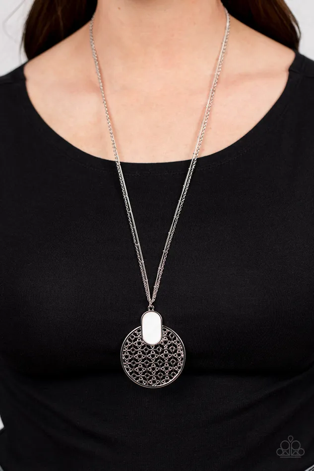Paparazzi Accessories South Beach Beauty White Necklace Jewelry by Bretta Necklaces Paparazzi Accessories South Beach Beauty White Necklace Jewelry by Bretta Necklaces