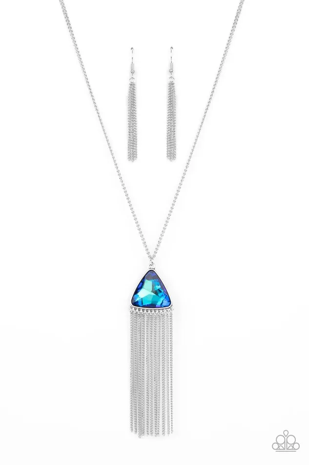 Proudly Prismatic Blue Necklace Jewelry by Bretta Paparazzi Accessories Necklaces