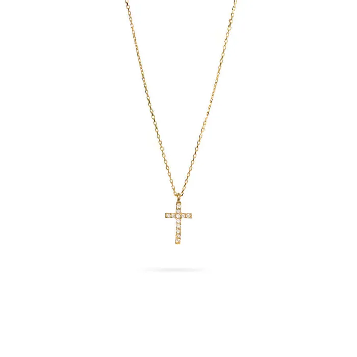 Senso Kids Necklaces Necklace Senso Kids My Luck gold childrens cross necklace made of 14k with zirconia Senso Kids Necklaces Necklace Senso Kids My Luck gold childrens cross necklace made of 14k with zirconia