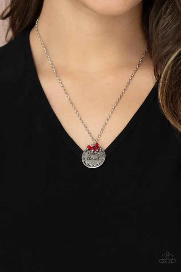Simple Blessings Red Necklace Jewelry by Bretta Paparazzi Accessories Necklaces