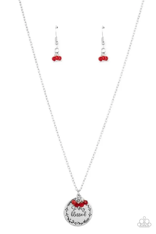 Simple Blessings Red Necklace Jewelry by Bretta Paparazzi Accessories Necklaces