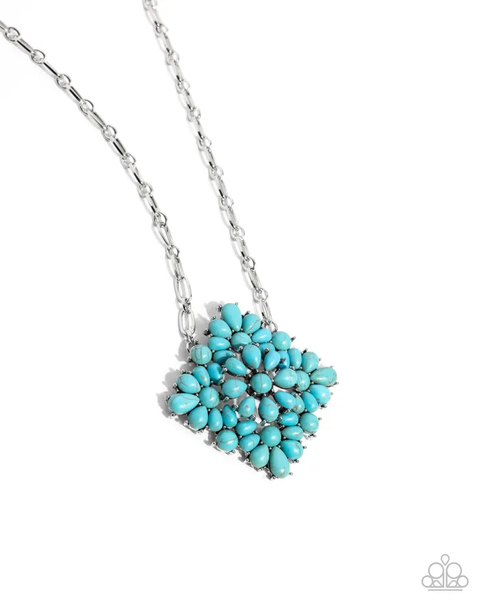 Stony Strength Blue Necklace Jewelry by Bretta Paparazzi Accessories Necklaces
