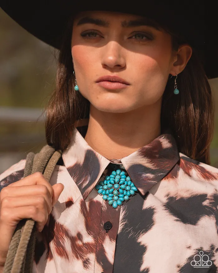 Stony Strength Blue Necklace Jewelry by Bretta Paparazzi Accessories Necklaces