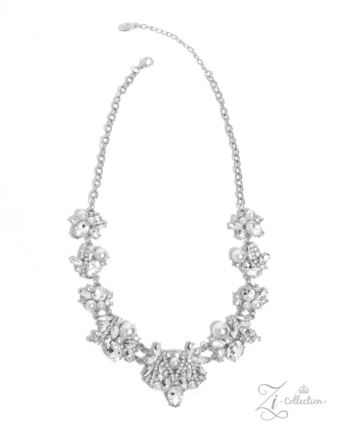 The Aleshia White Necklace Jewelry by Bretta Paparazzi Accessories Necklaces