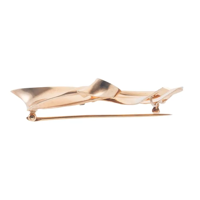 Trabert Hoeffer Trabert Hoeffer Reflection Retro Gold Sapphire Ruby Brooch PreStyled Sets