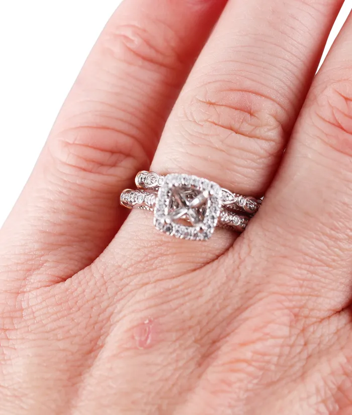 Verragio Verragio Parisian Gold Engagement Wedding Ring Setting Set Rings