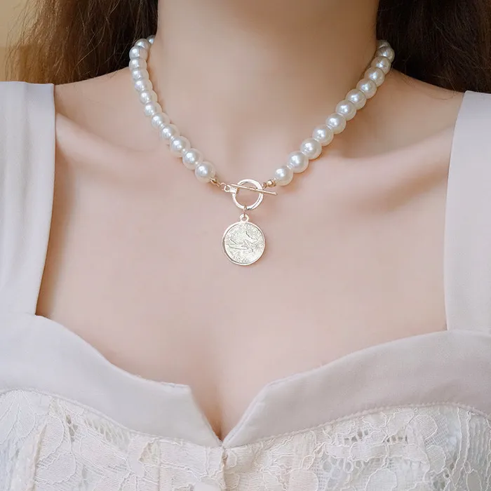 Vintage Coin Baroque Pearl Necklace UrbanVinta Necklaces