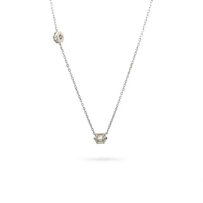 Womens silver necklace Senso Silver with emerald stone Senso Silver Necklaces Womens silver necklace Senso Silver with emerald stone Senso Silver Necklaces